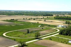 Arial view of the farm